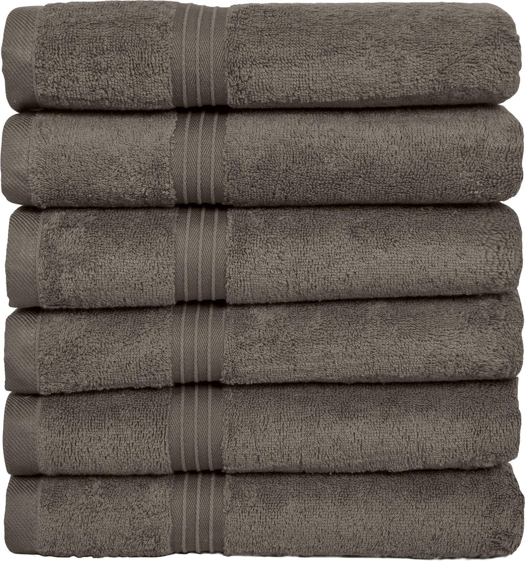 Large Hand Towels - 6 Pack (50 x 100 cm) | 100% Combed Cotton, Ultra Soft & Highly Absorbent | Premium Hotel & Spa Quality Towels. Available in a variety of colours - Bliss Kingdom