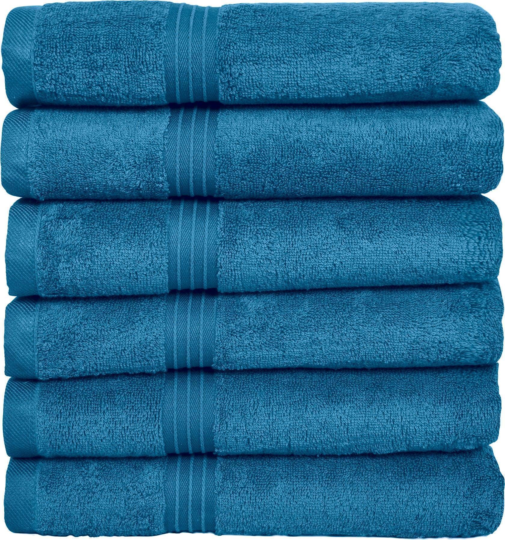 Large Hand Towels - 6 Pack (50 x 100 cm) | 100% Combed Cotton, Ultra Soft & Highly Absorbent | Premium Hotel & Spa Quality Towels. Available in a variety of colours - Bliss Kingdom