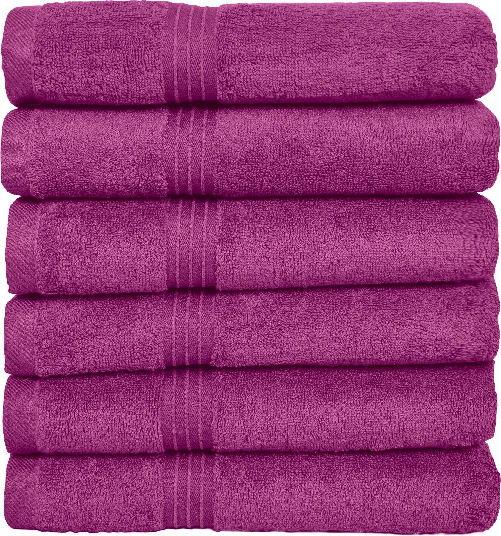 Large Hand Towels - 6 Pack (50 x 100 cm) | 100% Combed Cotton, Ultra Soft & Highly Absorbent | Premium Hotel & Spa Quality Towels. Available in a variety of colours - Bliss Kingdom