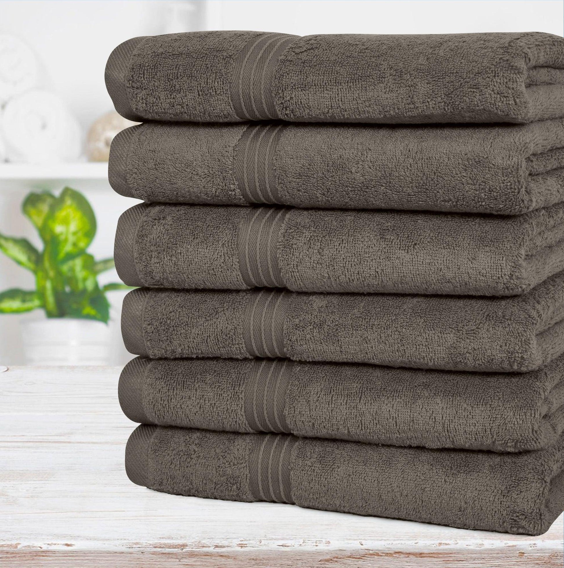 Large Hand Towels - 6 Pack (50 x 100 cm) | 100% Combed Cotton, Ultra Soft & Highly Absorbent | Premium Hotel & Spa Quality Towels. Available in a variety of colours - Bliss Kingdom