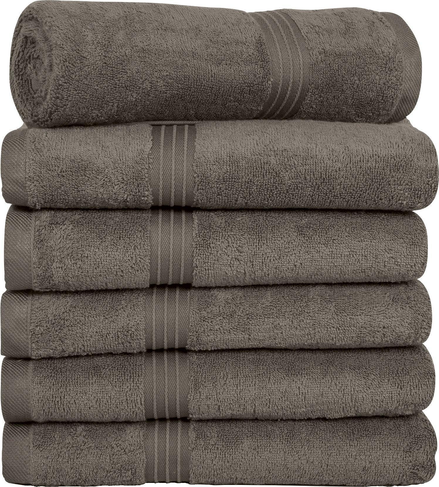Large Hand Towels - 6 Pack (50 x 100 cm) | 100% Combed Cotton, Ultra Soft & Highly Absorbent | Premium Hotel & Spa Quality Towels. Available in a variety of colours - Bliss Kingdom