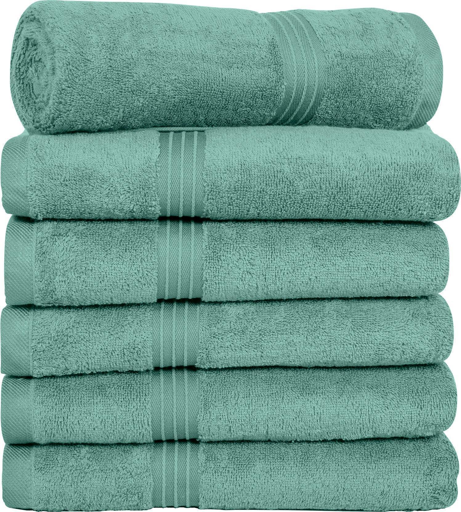 Large Hand Towels - 6 Pack (50 x 100 cm) | 100% Combed Cotton, Ultra Soft & Highly Absorbent | Premium Hotel & Spa Quality Towels. Available in a variety of colours - Bliss Kingdom