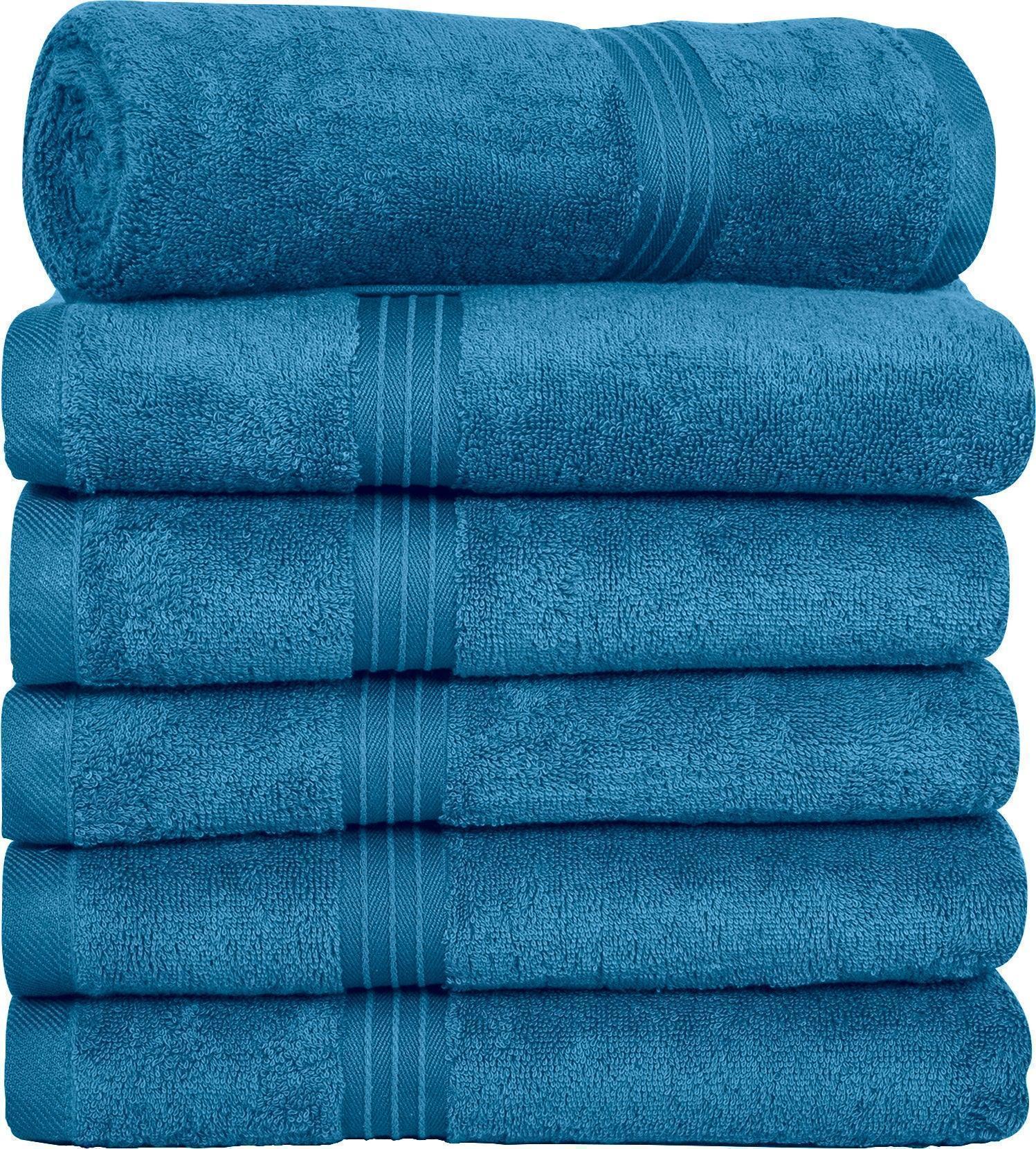 Large Hand Towels - 6 Pack (50 x 100 cm) | 100% Combed Cotton, Ultra Soft & Highly Absorbent | Premium Hotel & Spa Quality Towels. Available in a variety of colours - Bliss Kingdom