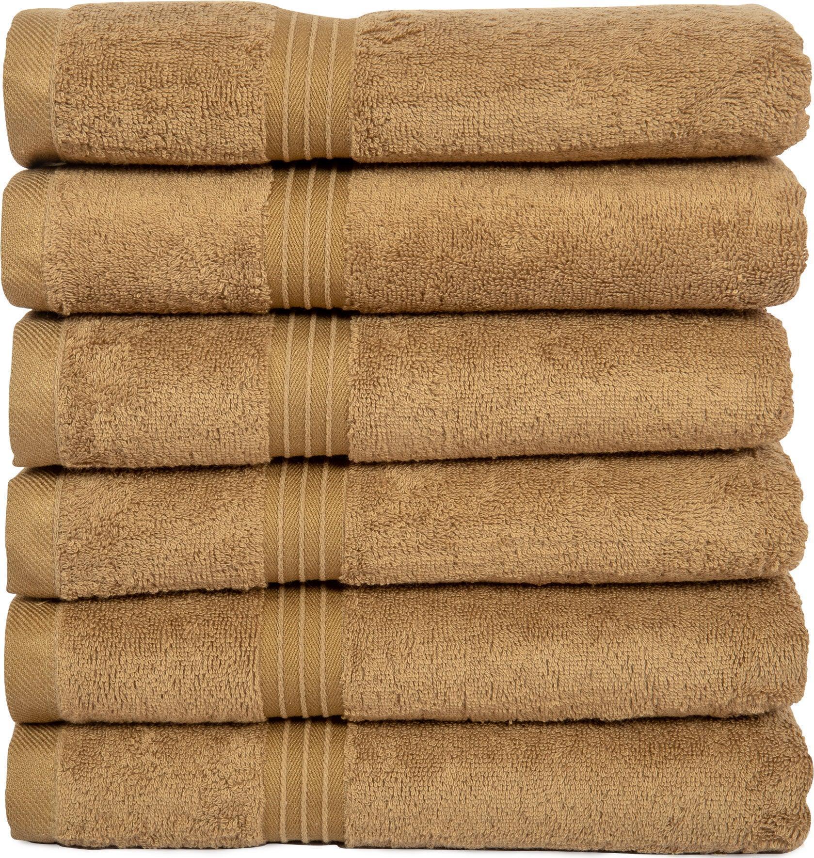 Large Hand Towels - 6 Pack (50 x 100 cm) | 100% Combed Cotton, Ultra Soft & Highly Absorbent | Premium Hotel & Spa Quality Towels. Available in a variety of colours - Bliss Kingdom