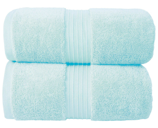 Jumbo Bath Sheets - 2 Pack (90x180 cm) | Extra-Large, Quick-Dry, 100% Combed Cotton Towels | Super Soft & Highly Absorbent for Home & Hotel Use. Available in a variety of colours - Bliss Kingdom