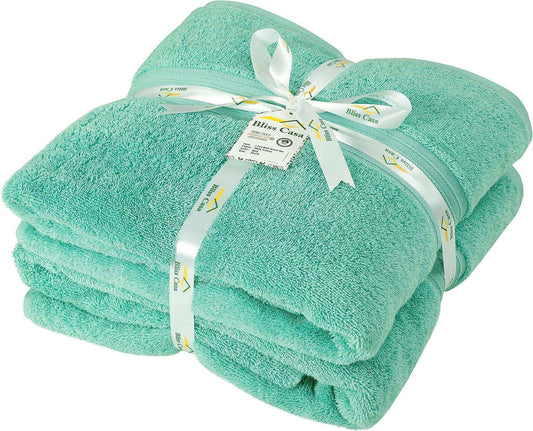 Jumbo Bath Sheets - 2 Pack (90x180 cm) | Extra-Large, Quick-Dry, 100% Combed Cotton Towels | Super Soft & Highly Absorbent for Home & Hotel Use. Available in a variety of colours - Bliss Kingdom