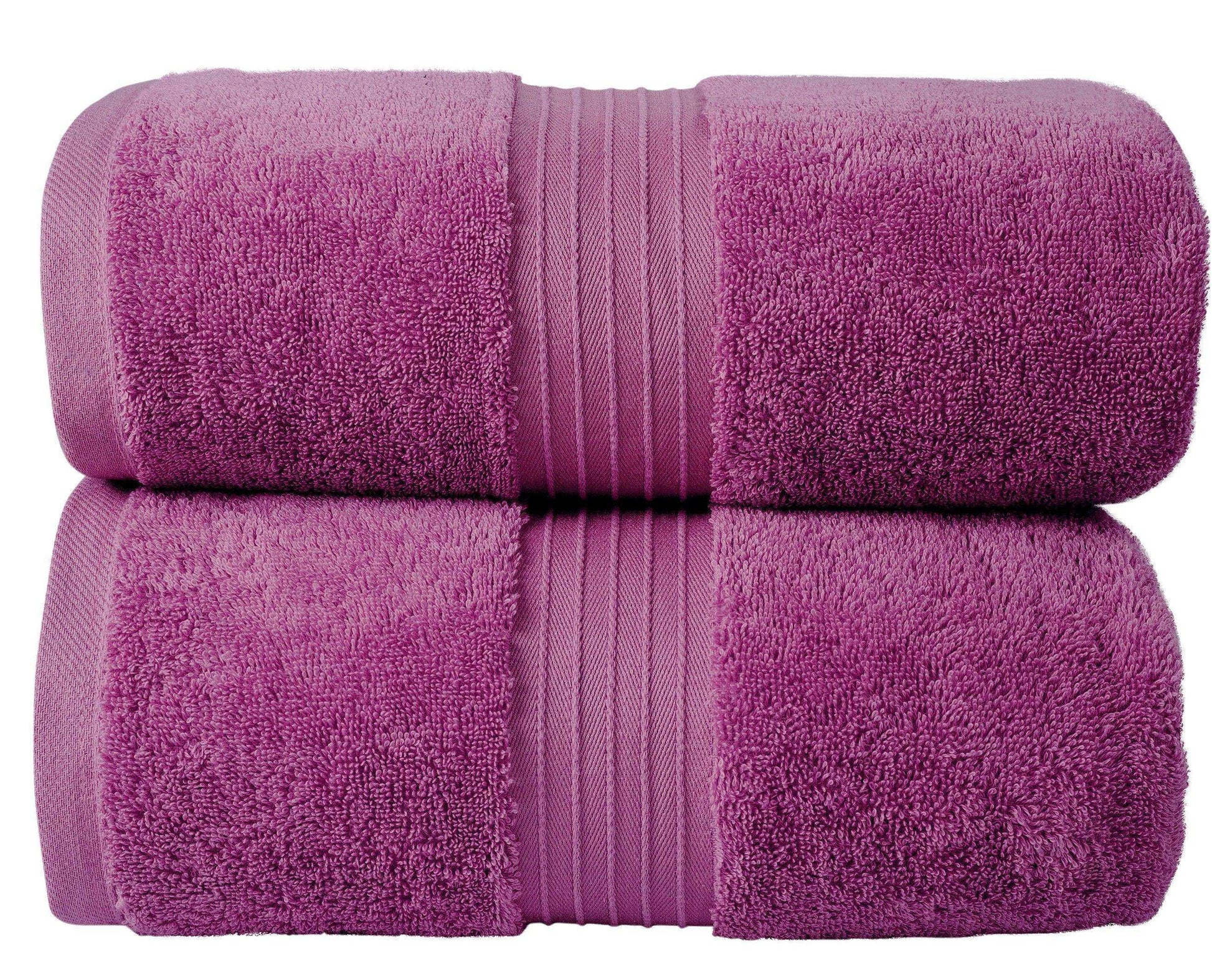 Jumbo Bath Sheets - 2 Pack (90x180 cm) | Extra-Large, Quick-Dry, 100% Combed Cotton Towels | Super Soft & Highly Absorbent for Home & Hotel Use. Available in a variety of colours - Bliss Kingdom