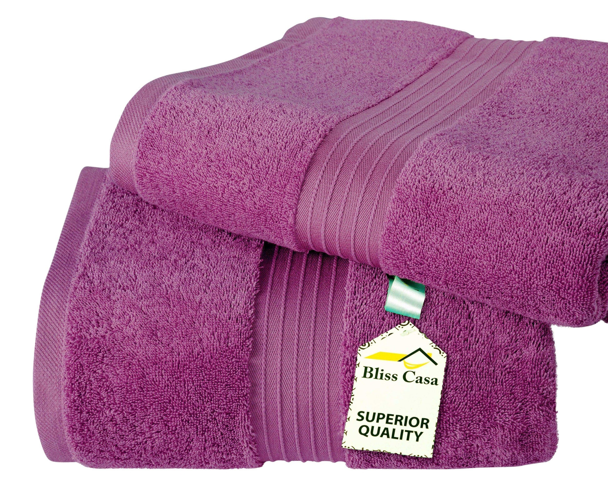 Jumbo Bath Sheets - 2 Pack (90x180 cm) | Extra-Large, Quick-Dry, 100% Combed Cotton Towels | Super Soft & Highly Absorbent for Home & Hotel Use. Available in a variety of colours - Bliss Kingdom