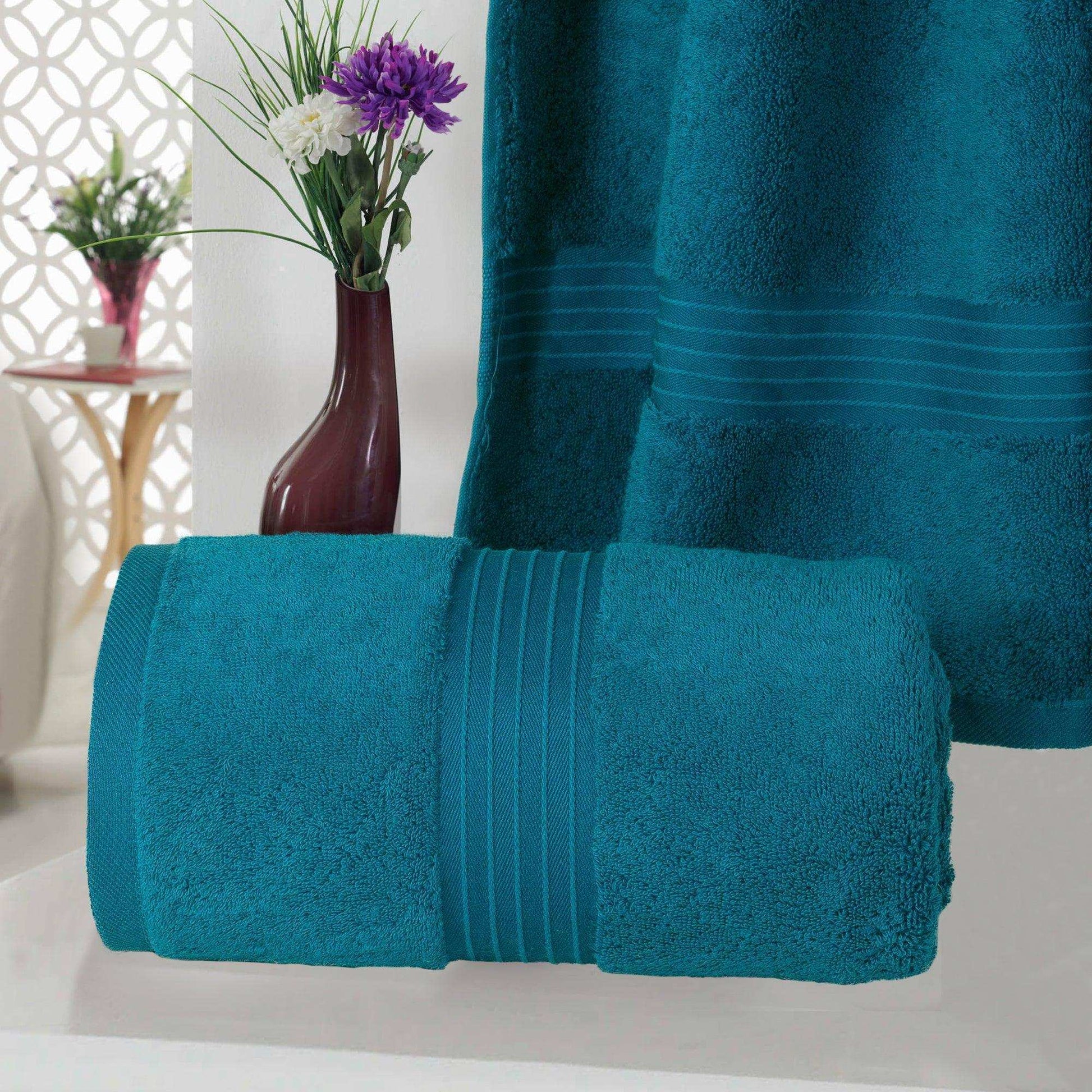 Jumbo Bath Sheets - 2 Pack (90x180 cm) | Extra-Large, Quick-Dry, 100% Combed Cotton Towels | Super Soft & Highly Absorbent for Home & Hotel Use. Available in a variety of colours - Bliss Kingdom
