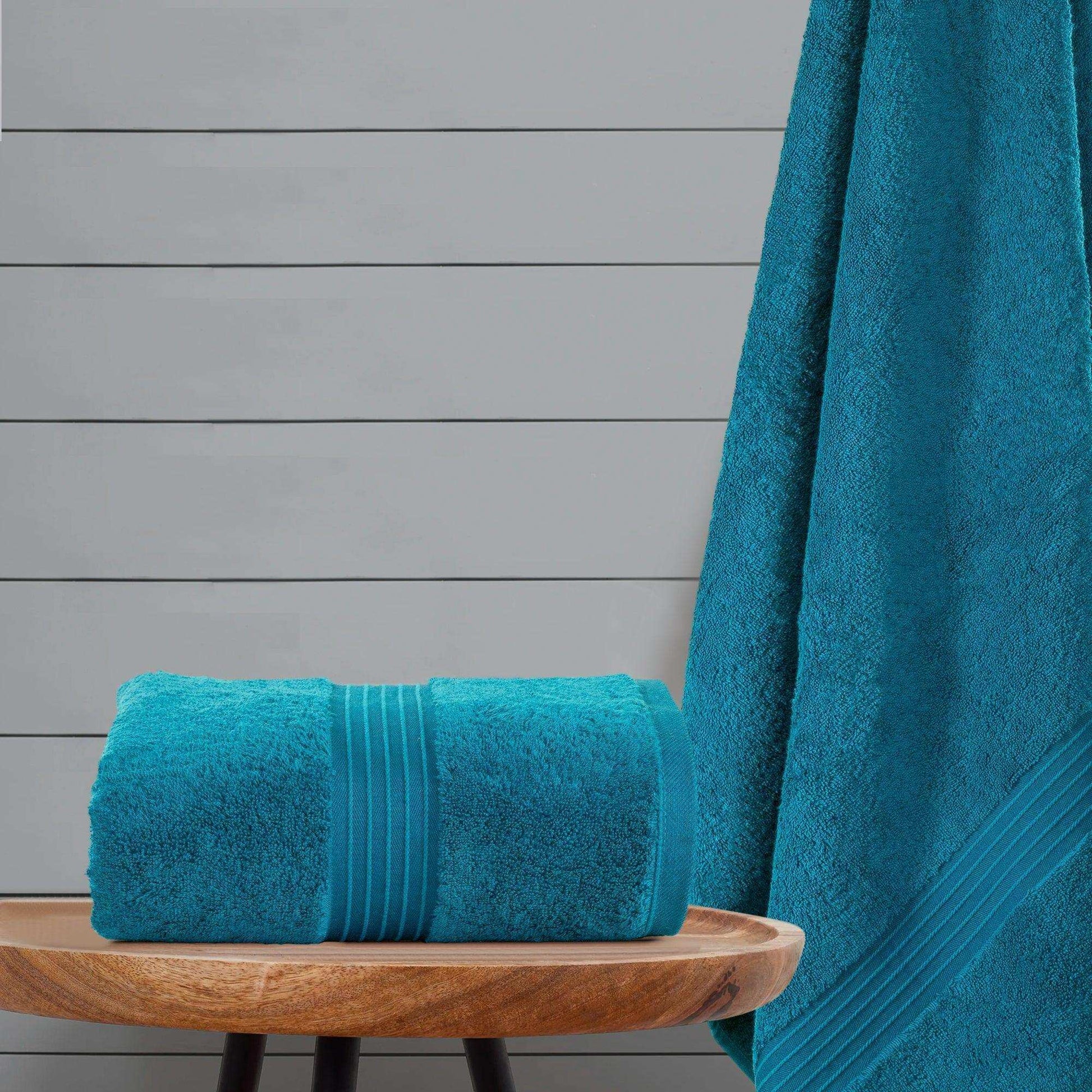 Jumbo Bath Sheets - 2 Pack (90x180 cm) | Extra-Large, Quick-Dry, 100% Combed Cotton Towels | Super Soft & Highly Absorbent for Home & Hotel Use. Available in a variety of colours - Bliss Kingdom