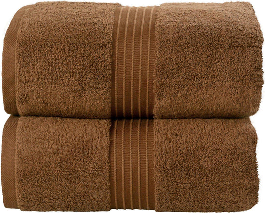 Jumbo Bath Sheets - 2 Pack (90x180 cm) | Extra-Large, Quick-Dry, 100% Combed Cotton Towels | Super Soft & Highly Absorbent for Home & Hotel Use. Available in a variety of colours - Bliss Kingdom