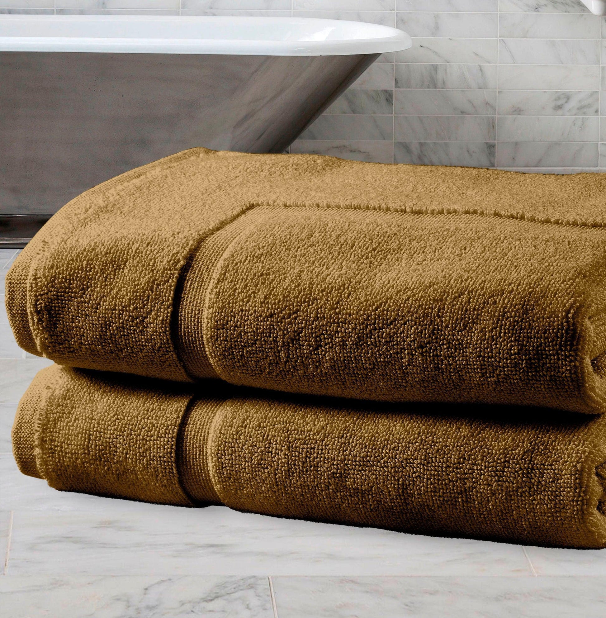 Bath Mats - 2 Pack (50 x 80 cm) | 100% Cotton 1000 GSM Super Soft, Extra Absorbent Floor Mats for Bathrooms & Kitchen for an Elegant Look. Available in a variety of colours - Bliss Kingdom