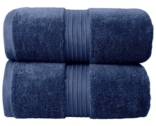 Jumbo Bath Sheets - 2 Pack (90x180 cm) | Extra-Large, Quick-Dry, 100% Combed Cotton Towels | Super Soft & Highly Absorbent for Home & Hotel Use. Available in a variety of colours - Bliss Kingdom