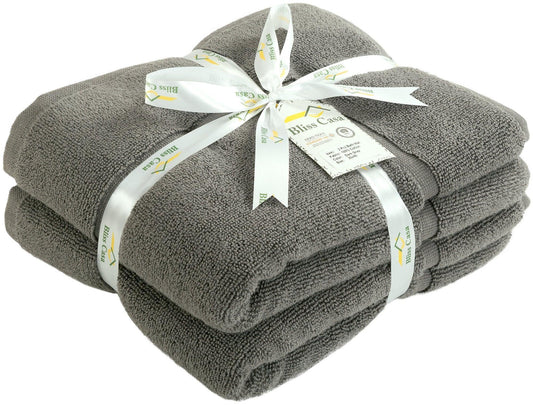 Bath Mats - 2 Pack (50 x 80 cm) | 100% Cotton 1000 GSM Super Soft, Extra Absorbent Floor Mats for Bathrooms & Kitchen for an Elegant Look. Available in a variety of colours - Bliss Kingdom