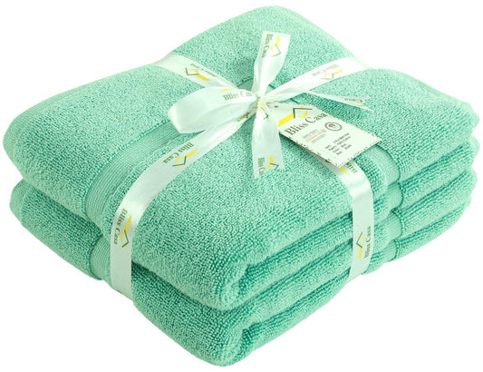 Bath Mats - 2 Pack (50 x 80 cm) | 100% Cotton 1000 GSM Super Soft, Extra Absorbent Floor Mats for Bathrooms & Kitchen for an Elegant Look. Available in a variety of colours - Bliss Kingdom
