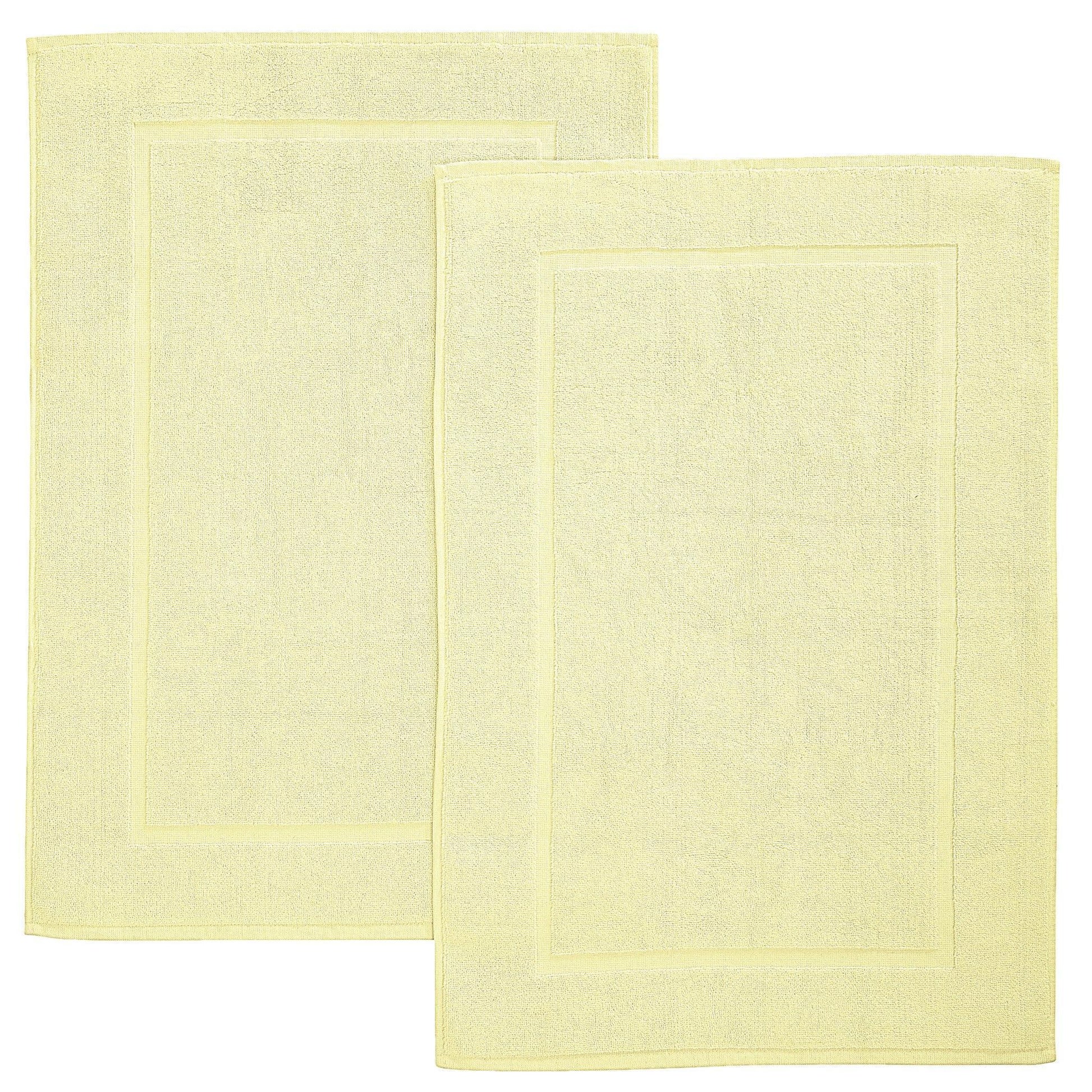 Bath Mats - 2 Pack (50 x 80 cm) | 100% Cotton 1000 GSM Super Soft, Extra Absorbent Floor Mats for Bathrooms & Kitchen for an Elegant Look. Available in a variety of colours - Bliss Kingdom