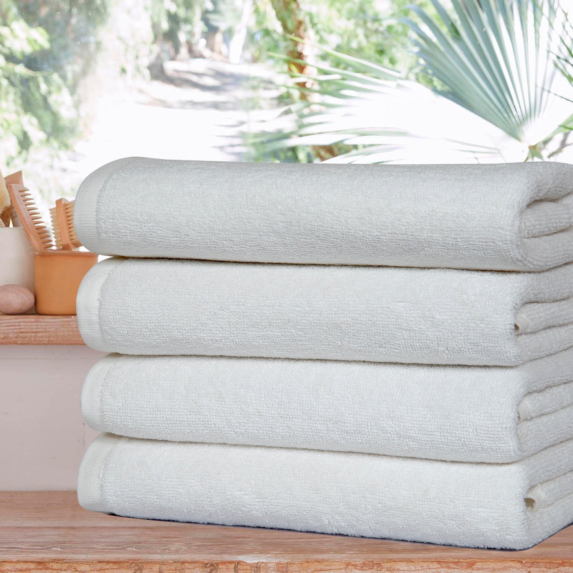 100% Cotton Hand Towels (4-Pack, 40x70 cm) - Soft & Super Absorbent Hotel-Quality Towels, Perfect for Hotels and Restaurants. - Bliss Kingdom
