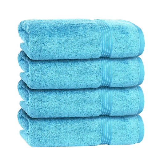 Bliss Kingdom 100% Combed Cotton Bath Towels 4-Pack – Large 70x140 cm, Soft & Absorbent, Quick Dry, Durable Bathroom Towels for Home, Spa & Hotel Use