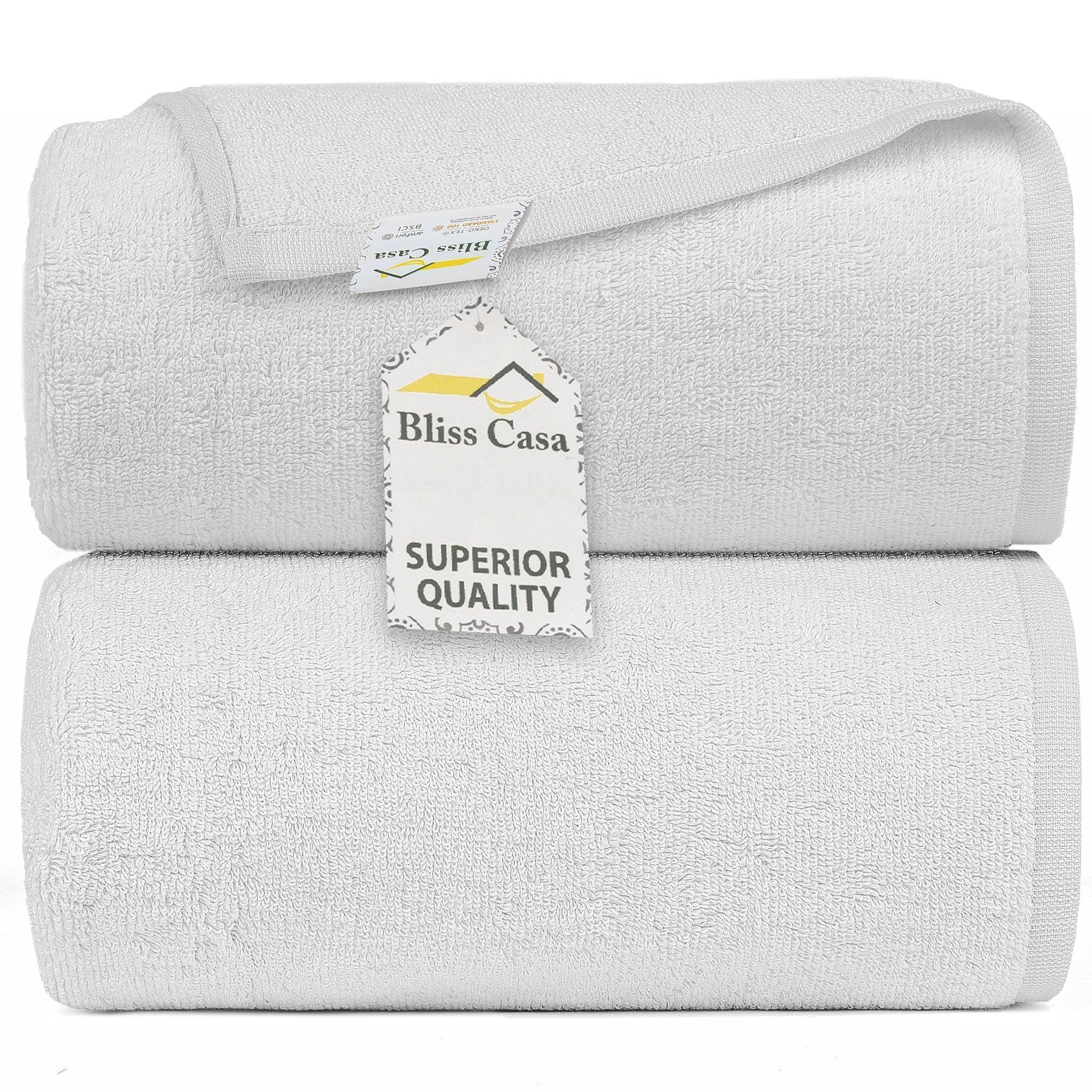100% Cotton Bath Sheets - 2 Pack (90x180 cm) Super Soft & Absorbent, Hotel-Quality Towels for Homes, Hotels & Restaurants. Available in a variety of colours - Bliss Kingdom