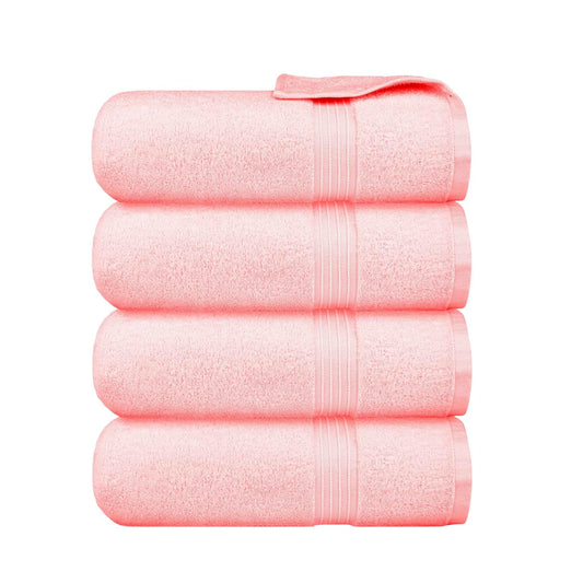 Bliss Kingdom 100% Combed Cotton Bath Towels 4-Pack – Large 70x140 cm, Soft & Absorbent, Quick Dry, Durable Bathroom Towels for Home, Spa & Hotel Use