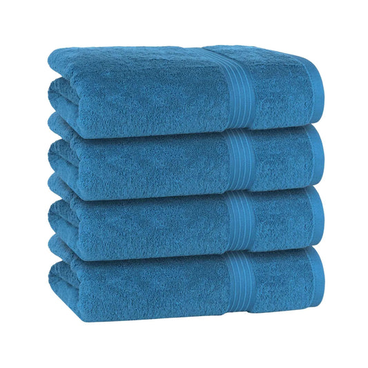 Bliss Kingdom 100% Combed Cotton Bath Towels 4-Pack – Large 70x140 cm, Soft & Absorbent, Quick Dry, Durable Bathroom Towels for Home, Spa & Hotel Use