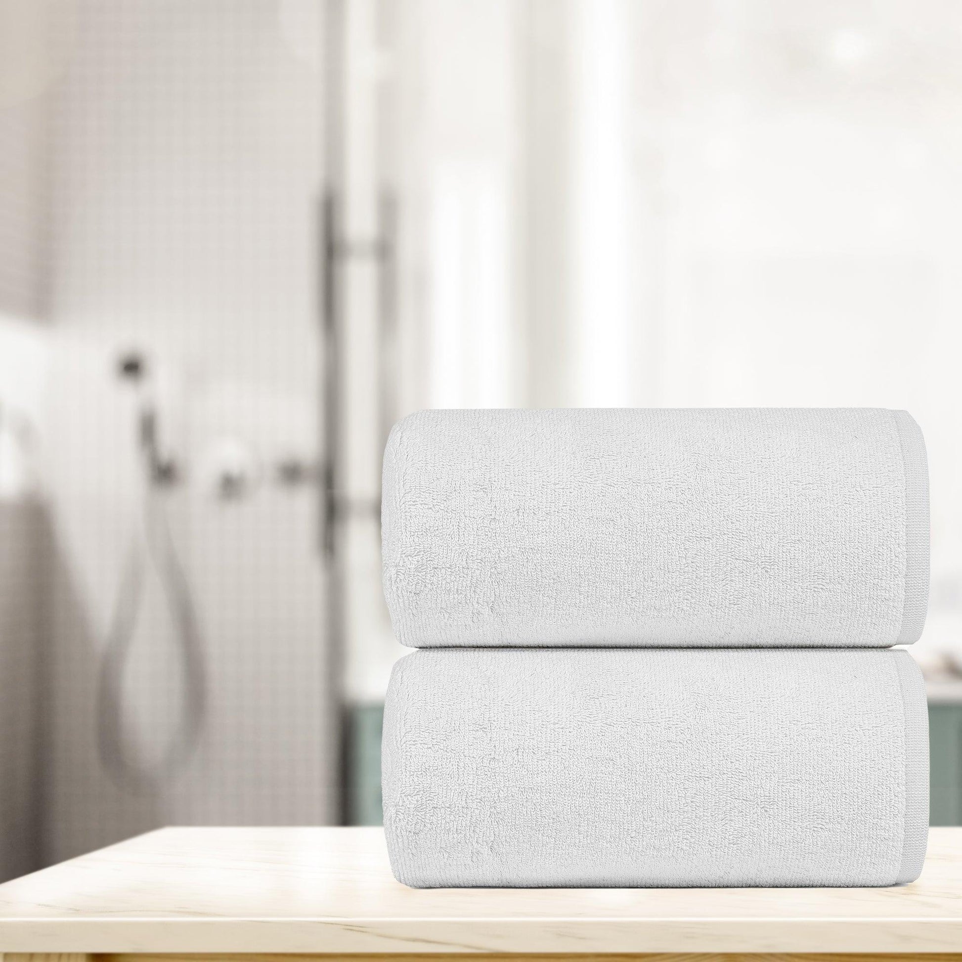 100% Cotton Bath Sheets - 2 Pack (90x180 cm) Super Soft & Absorbent, Hotel-Quality Towels for Homes, Hotels & Restaurants. Available in a variety of colours - Bliss Kingdom