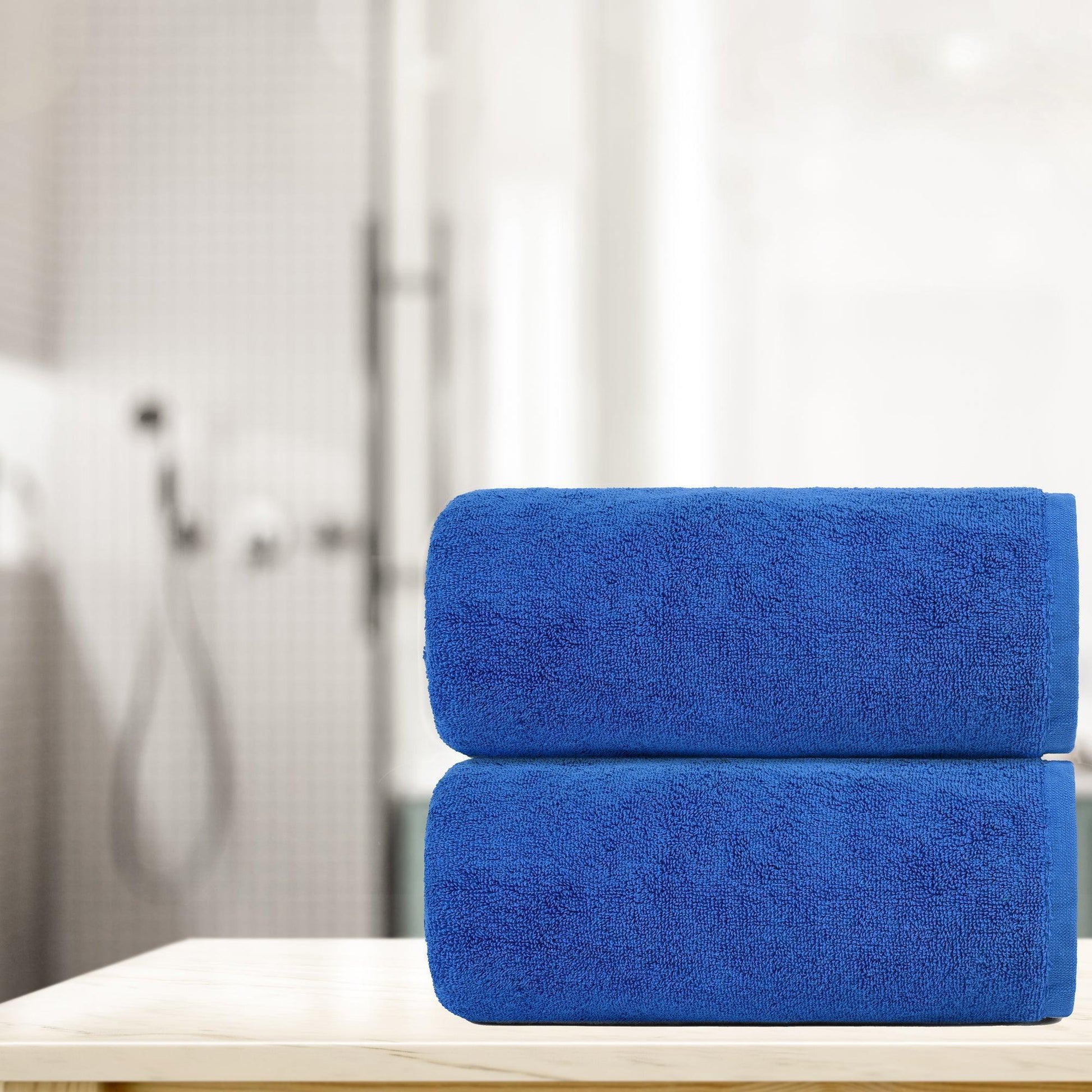 100% Cotton Bath Sheets - 2 Pack (90x180 cm) Super Soft & Absorbent, Hotel-Quality Towels for Homes, Hotels & Restaurants. Available in a variety of colours - Bliss Kingdom