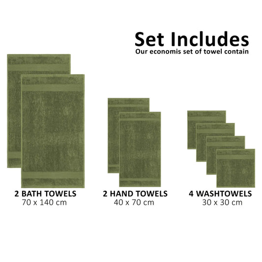 Bliss Kingdom 100% Combed Cotton 8-Piece Towel Set – Luxury Soft & Absorbent Bath Towels, Hand Towels & Washcloths for Bathroom – Quick Dry, Durable & Gift Ready