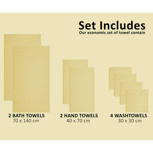 Bliss Kingdom 100% Combed Cotton 8-Piece Towel Set – Luxury Soft & Absorbent Bath Towels, Hand Towels & Washcloths for Bathroom – Quick Dry, Durable & Gift Ready