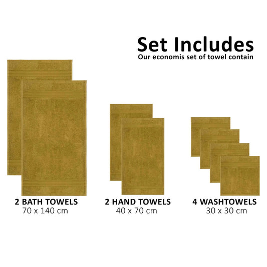 Bliss Kingdom 100% Combed Cotton 8-Piece Towel Set – Luxury Soft & Absorbent Bath Towels, Hand Towels & Washcloths for Bathroom – Quick Dry, Durable & Gift Ready