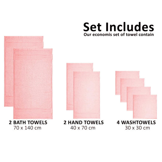 Bliss Kingdom 100% Combed Cotton 8-Piece Towel Set – Luxury Soft & Absorbent Bath Towels, Hand Towels & Washcloths for Bathroom – Quick Dry, Durable & Gift Ready