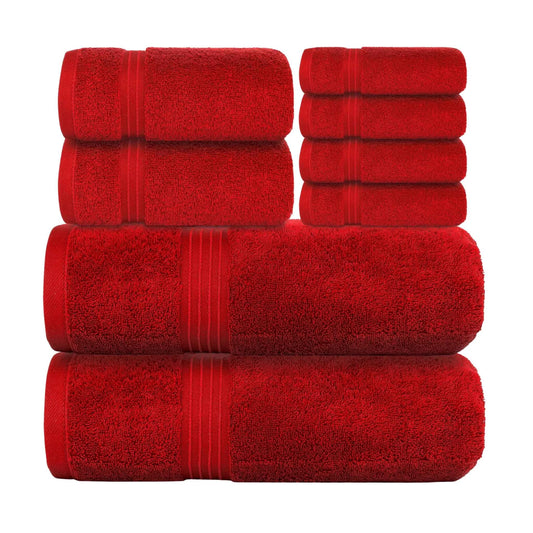 100% Combed Cotton 8-Piece Towel Set