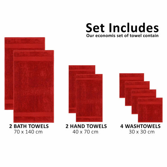 100% Combed Cotton 8-Piece Towel Set