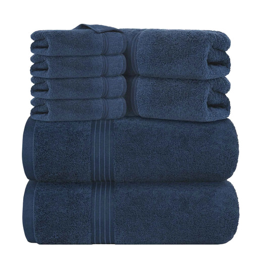 100% Combed Cotton 8-Piece Towel Set