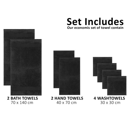 Bliss Kingdom 100% Combed Cotton 8-Piece Towel Set – Luxury Soft & Absorbent Bath Towels, Hand Towels & Washcloths for Bathroom – Quick Dry, Durable & Gift Ready