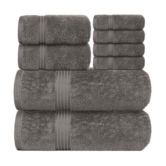 100% Combed Cotton 8-Piece Towel Set