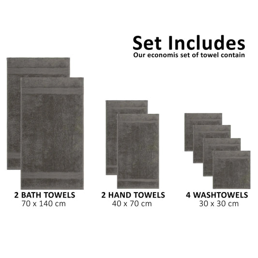 100% Combed Cotton 8-Piece Towel Set