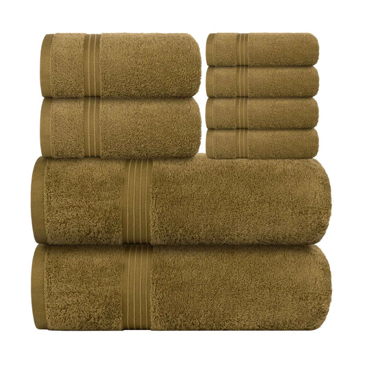 100% Combed Cotton 8-Piece Towel Set
