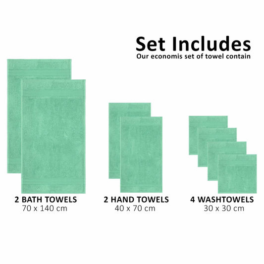 Bliss Kingdom 100% Combed Cotton 8-Piece Towel Set – Luxury Soft & Absorbent Bath Towels, Hand Towels & Washcloths for Bathroom – Quick Dry, Durable & Gift Ready