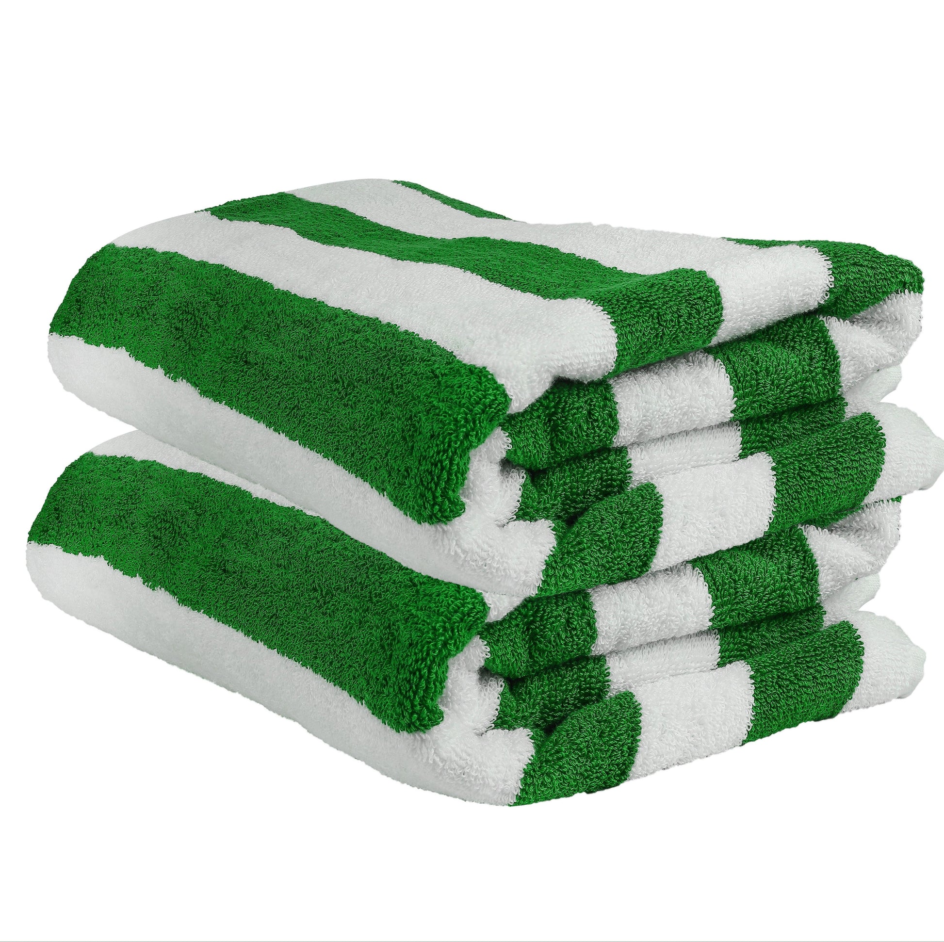 Beach/Pool Towels - Extra Large 100% Cotton, Cabana Stripes, Extra Soft & Highly Absorbent, (Pack of 2, Size 90x180cm), Available in a variety of colours - Bliss Kingdom