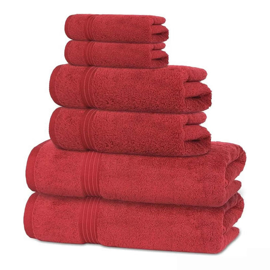 Bliss Kingdom 100% Combed Cotton 6-Piece Towel Set – Luxury Soft & Absorbent Bath Towels, Hand Towels & Washcloths for Bathroom – Quick Dry, Durable & Gift Ready
