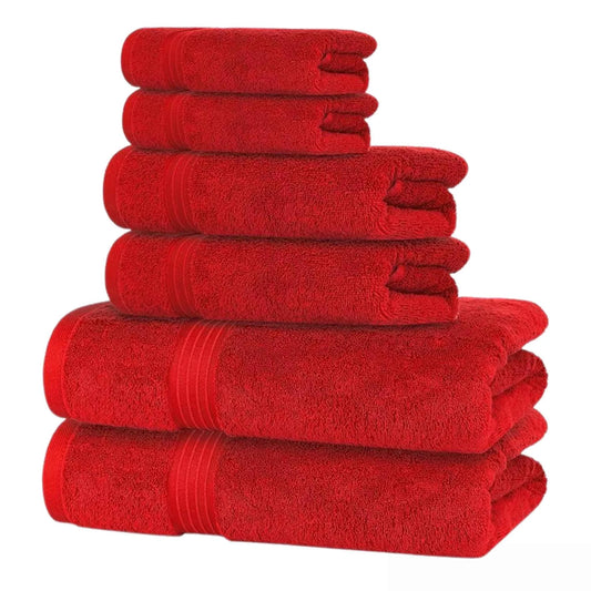 Bliss Kingdom 100% Combed Cotton 6-Piece Towel Set – Luxury Soft & Absorbent Bath Towels, Hand Towels & Washcloths for Bathroom – Quick Dry, Durable & Gift Ready