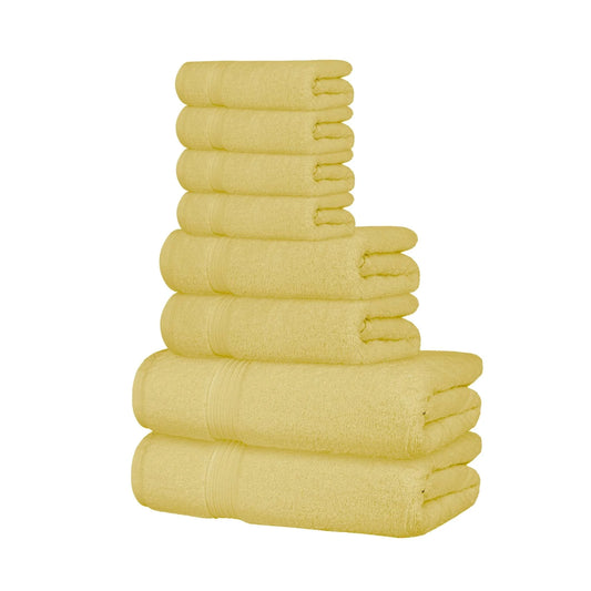 Bliss Kingdom 100% Combed Cotton 6-Piece Towel Set – Luxury Soft & Absorbent Bath Towels, Hand Towels & Washcloths for Bathroom – Quick Dry, Durable & Gift Ready
