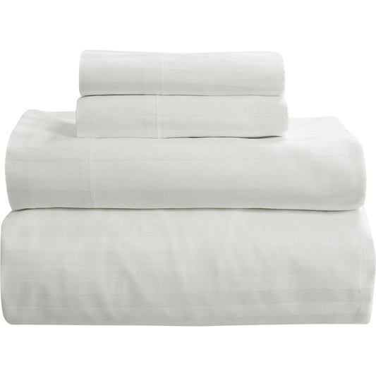 Bliss Kingdom 2 Pieces 1cm Stripe Bed Sheets Twin (100x200+30 cm) - Soft Satin Sheet Set with Pillowcases