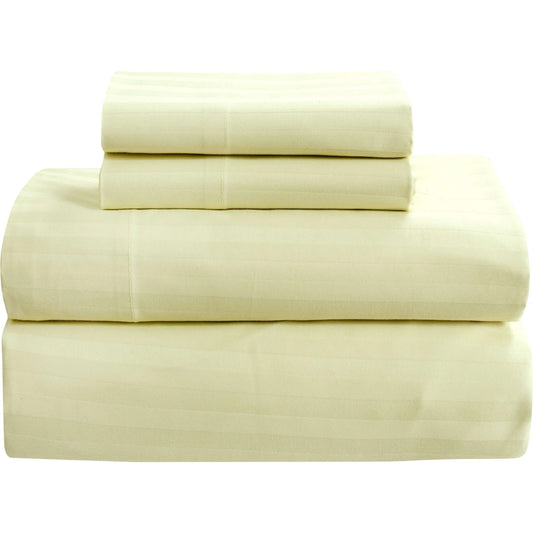 Bliss Kingdom 2 Pieces 1cm Stripe Bed Sheets Twin (100x200+30 cm) - Soft Satin Sheet Set with Pillowcases