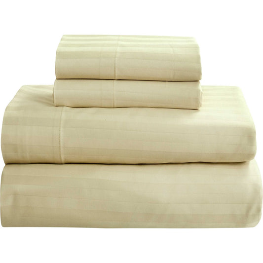 Bliss Kingdom 2 Pieces 1cm Stripe Bed Sheets Twin (100x200+30 cm) - Soft Satin Sheet Set with Pillowcases
