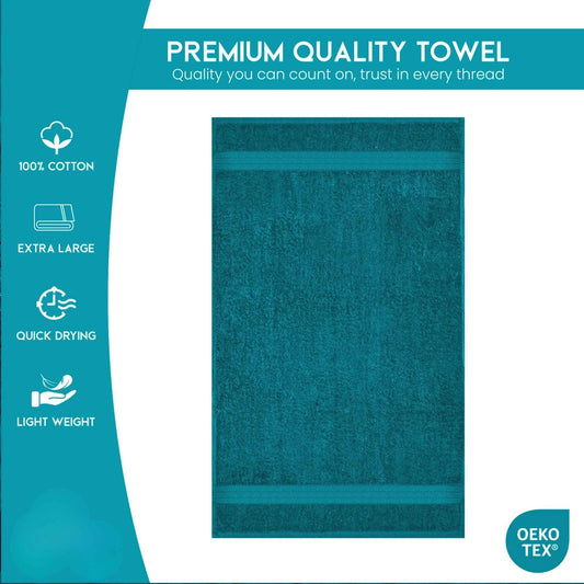 Bliss Kingdom 100% Cotton Bath Towels 4-Pack – Large 27x54 Inches, Soft & Absorbent, Durable Quick Dry Towels for Bathroom, Spa & Hotel Use