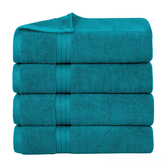 Bliss Kingdom 100% Cotton Bath Towels 4-Pack – Large 27x54 Inches, Soft & Absorbent, Durable Quick Dry Towels for Bathroom, Spa & Hotel Use