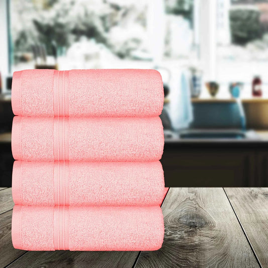 Bliss Kingdom Luxury Hand Towels 4-Pack – 40x70 cm, 100% Combed Cotton, Soft & Absorbent Premium Towels for Bathroom, Kitchen & Spa Use