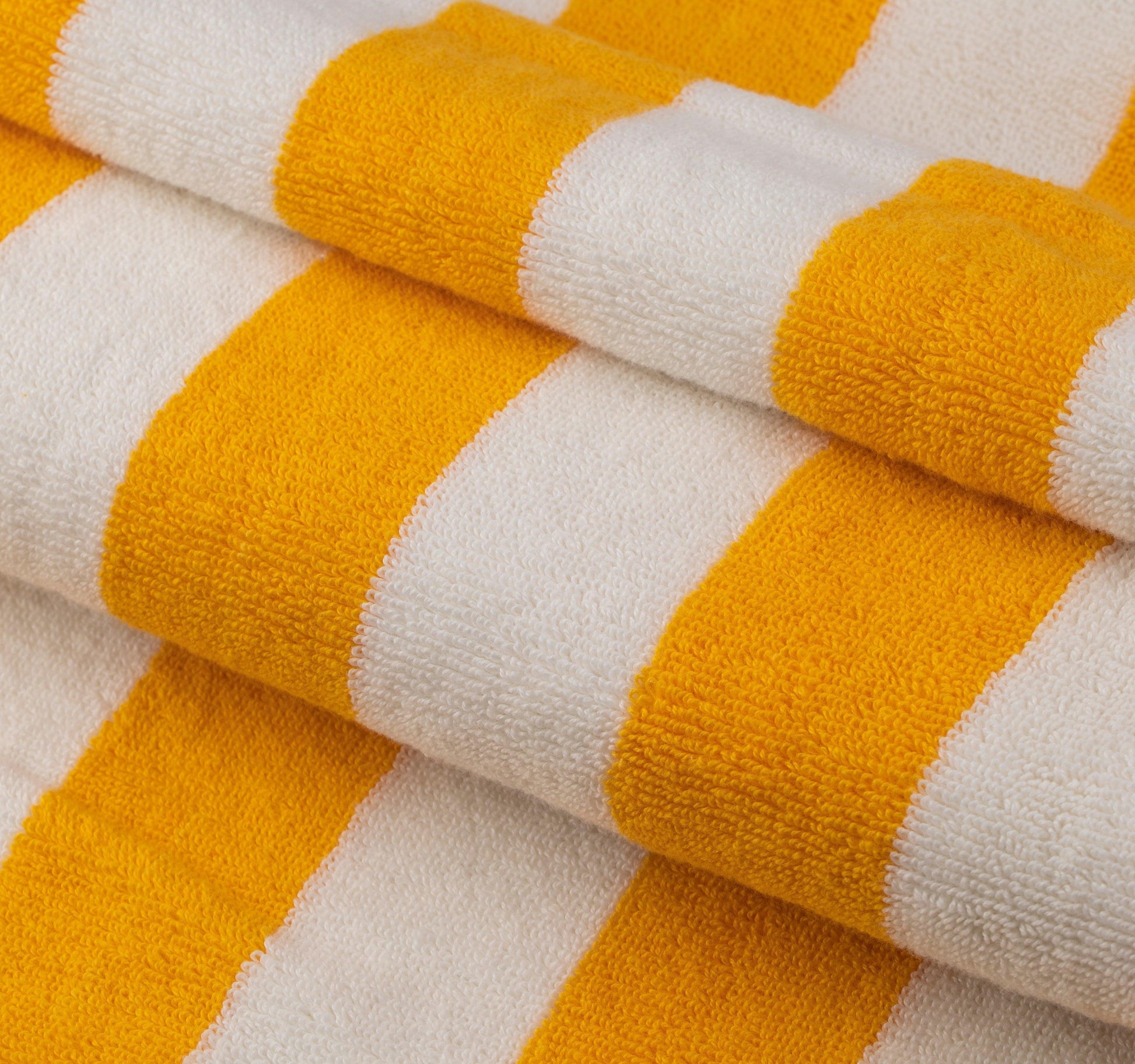 Beach/Pool Towels - Extra Large 100% Cotton, Cabana Stripes, Extra Soft & Highly Absorbent, (Pack of 2, Size 90x180cm), Available in a variety of colours - Bliss Kingdom